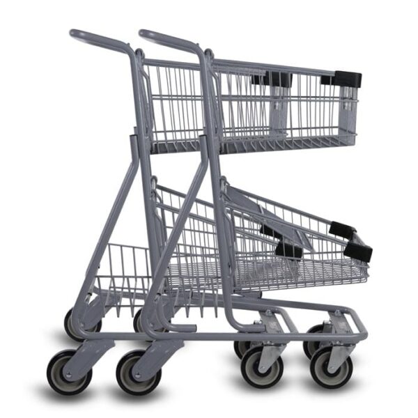 EXpress™4546 Metal Two-Tier Shopping Cart - Image 5