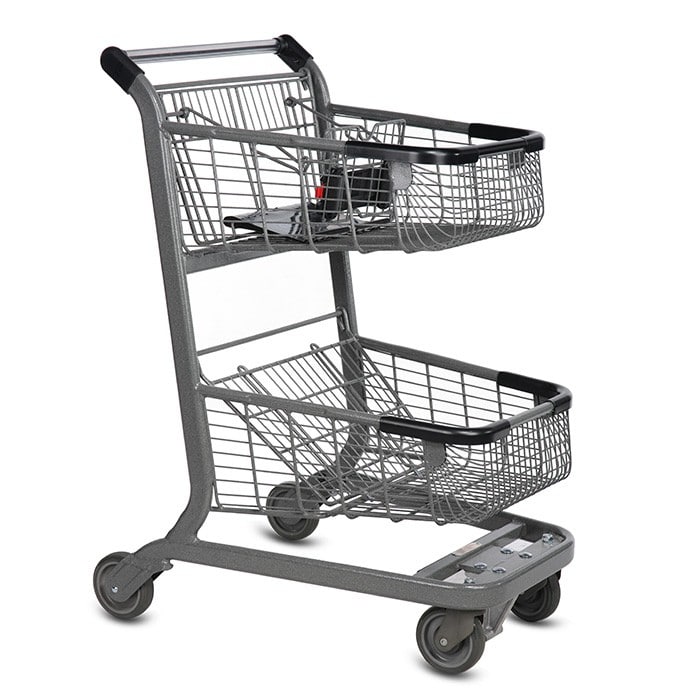 EXpress6500-metal-wire-shopping-cart-45-degree-view
