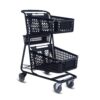 TT-110 Plastic Two-Tier Shopping Cart