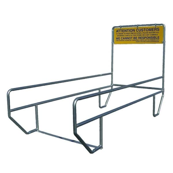 Double-wide Cart Corral with No Divider