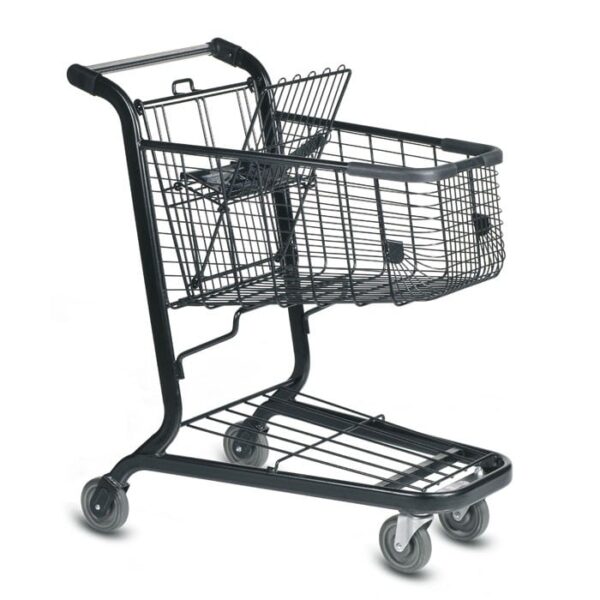 E Series 85 Liter Metal Shopping Cart - Image 6