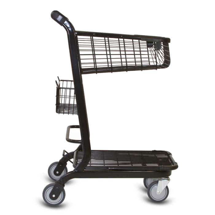express3500-b-two-tier-metal-wire-shopping-cart-1