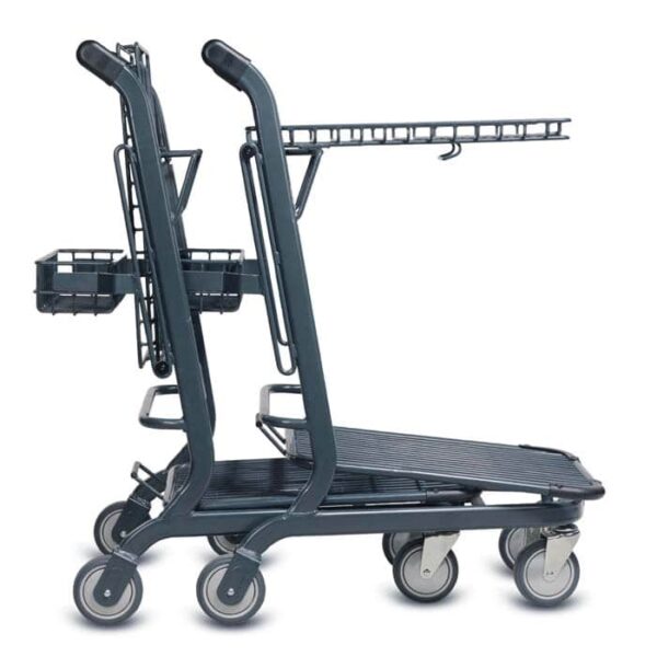 EXpress™3556 Metal Two-Tier Shopping Cart - Image 5