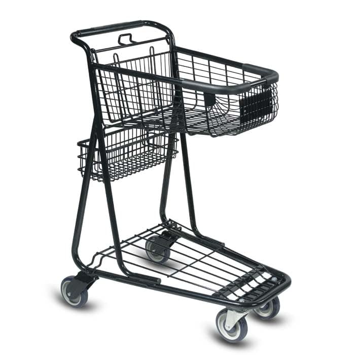 express3650-b-two-tier-metal-wire-shopping-cart-1