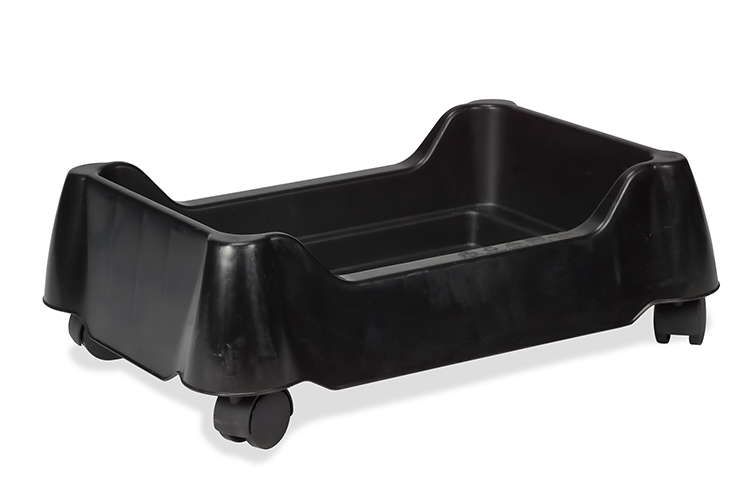 22-28L Plastic Basket Rolling Rack Black